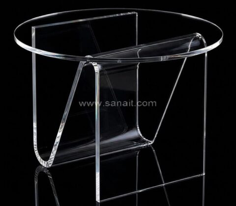 Elegante mesa baja de acrílico transparente