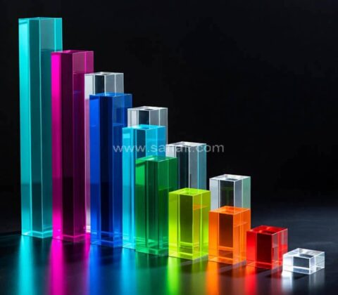 Bloques acrílicos de colores personalizables