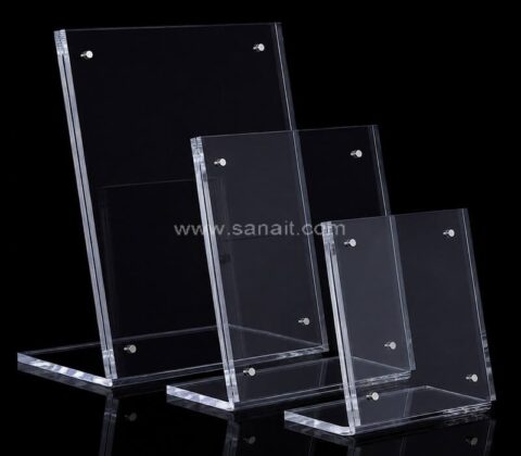 L-förmiger magnetischer Schildhalter aus Acryl