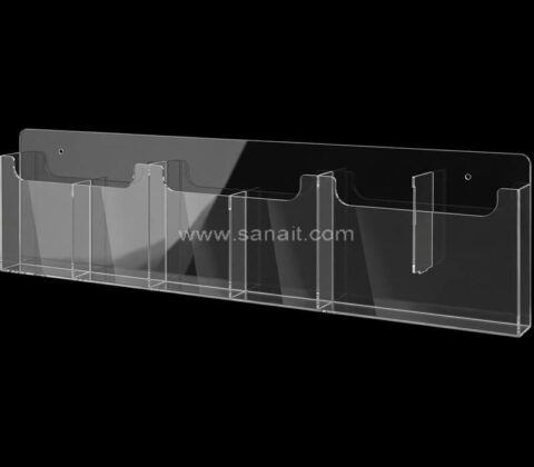Werksverkauf: Wandprospekthalter aus Acryl mit mehreren Fächern