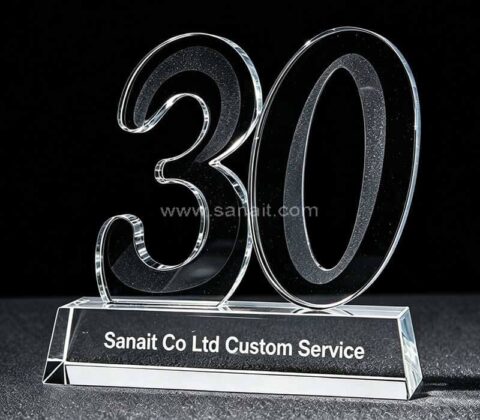 Custom Number Anniversary Acrylic Award