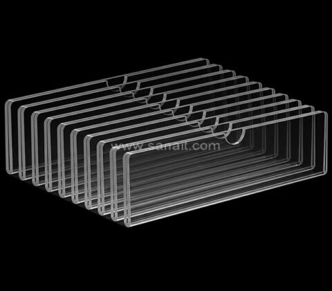 Horizontal Tabletop Display Stand with Half-Round Thumb Notch