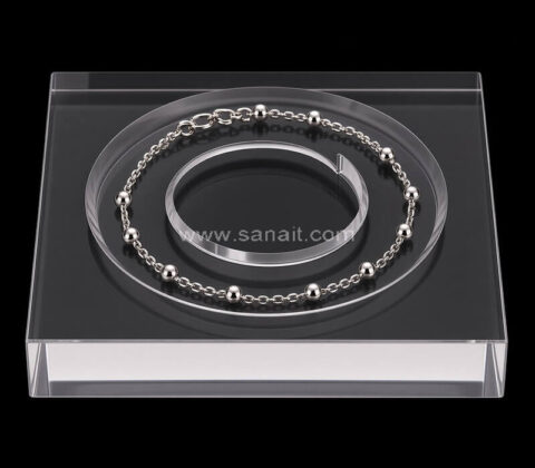 Espositore personalizzato in acrilico trasparente per braccialetti e supporto per bracciali rigidi