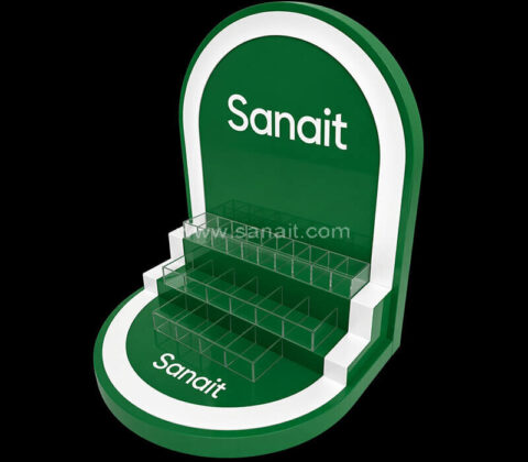 Expositor acrílico personalizado para punto de venta con LED