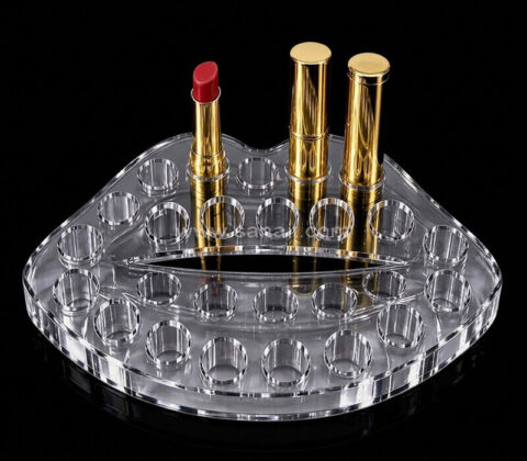 Customized Lip-Shaped Clear Acrylic Lipstick Holder