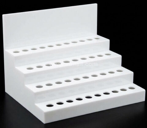OEM Stepped White Acrylic Lipstick Display Stand